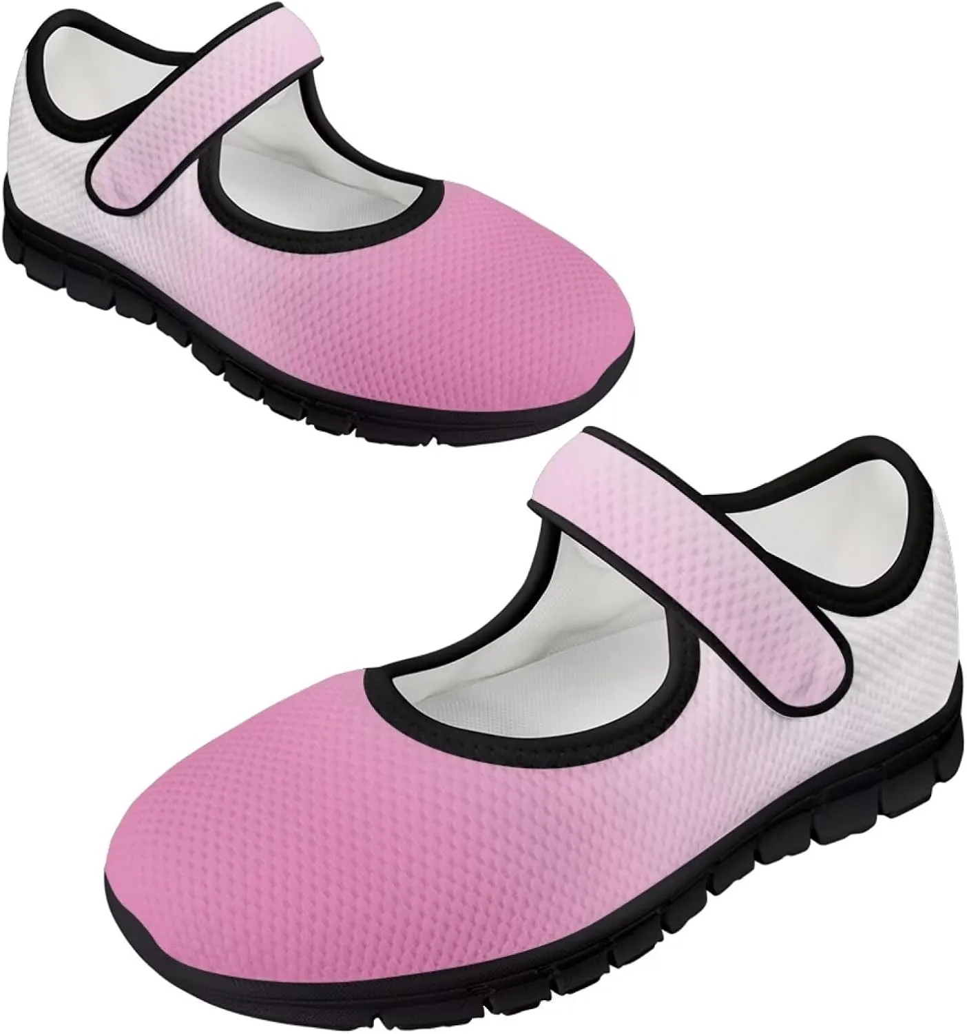 Binienty Flats Shoes Women Solid Color Mary Jane Shoes Comfortable Lightweight Round Toe Mesh Slip On Loafers