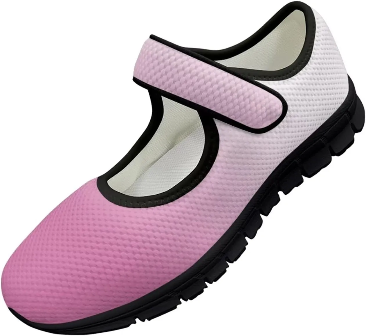 Binienty Flats Shoes Women Solid Color Mary Jane Shoes Comfortable Lightweight Round Toe Mesh Slip On Loafers