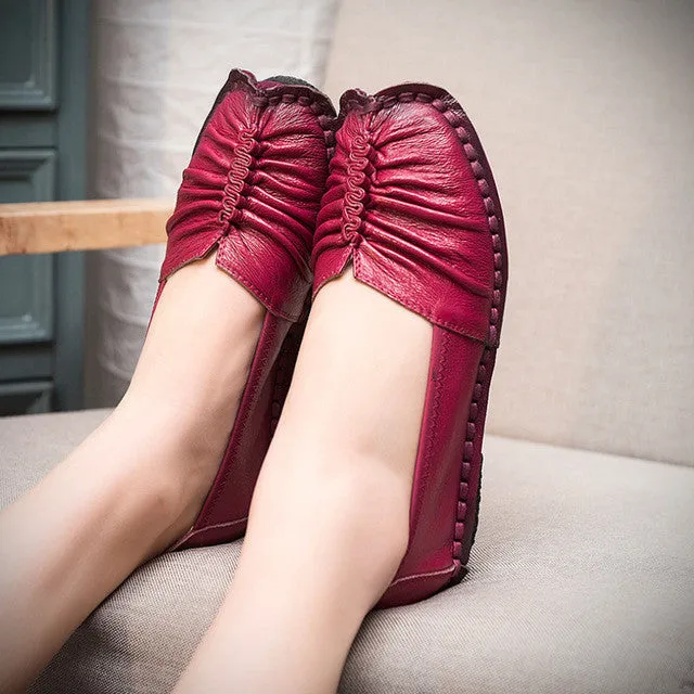 Genuine Leather Ladies Flats 2