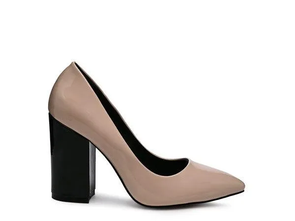 Kamira Block Heeled Formal Pumps
