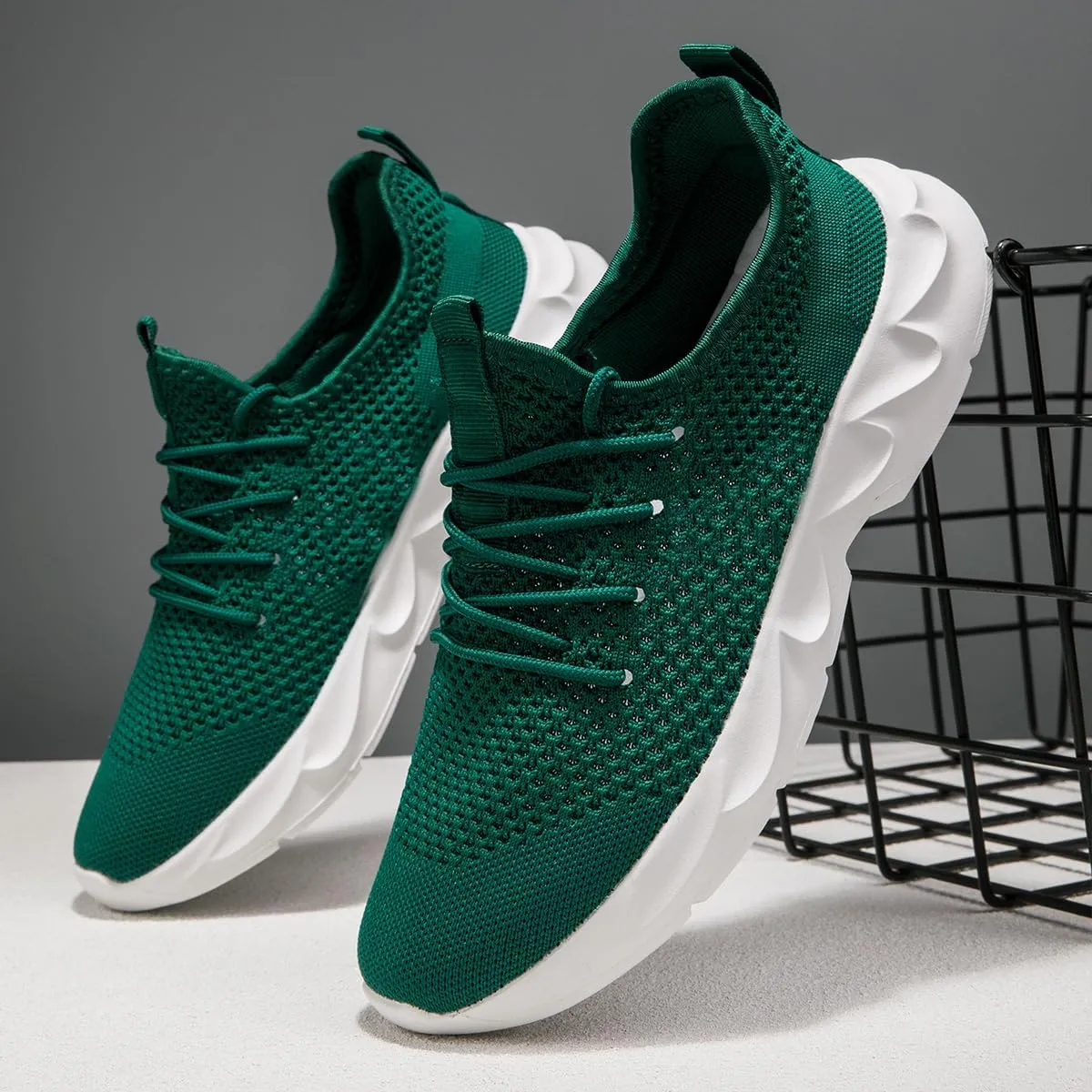 Mens Walking Shoes Slip On Tennis Non Slip Sneakers Outdoor Running Sports Trainers Athletic Sneaker Road Casual Workout Lightweight Shoes