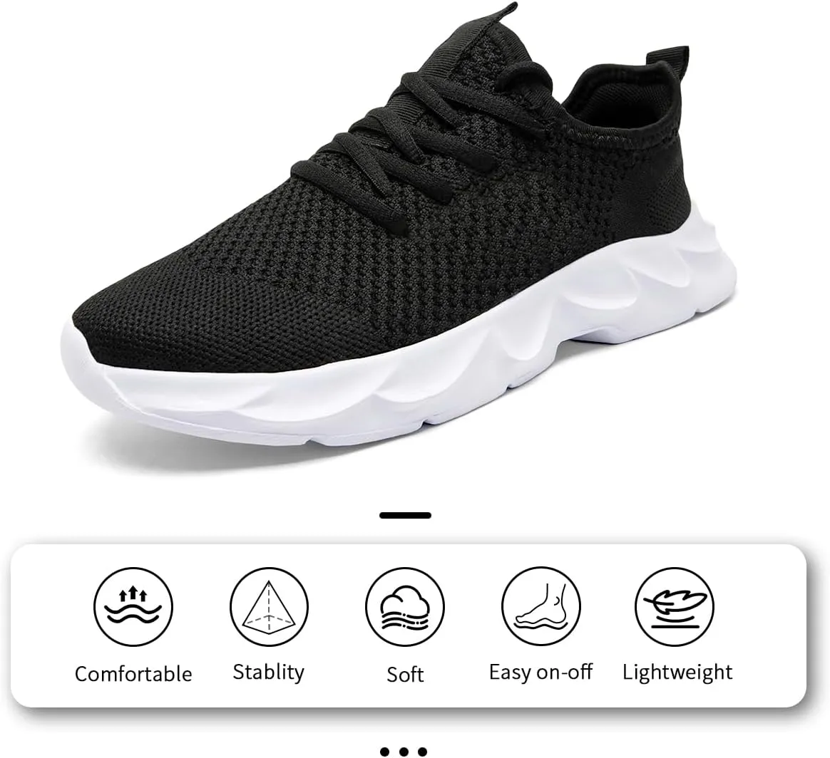Mens Walking Shoes Slip On Tennis Non Slip Sneakers Outdoor Running Sports Trainers Athletic Sneaker Road Casual Workout Lightweight Shoes