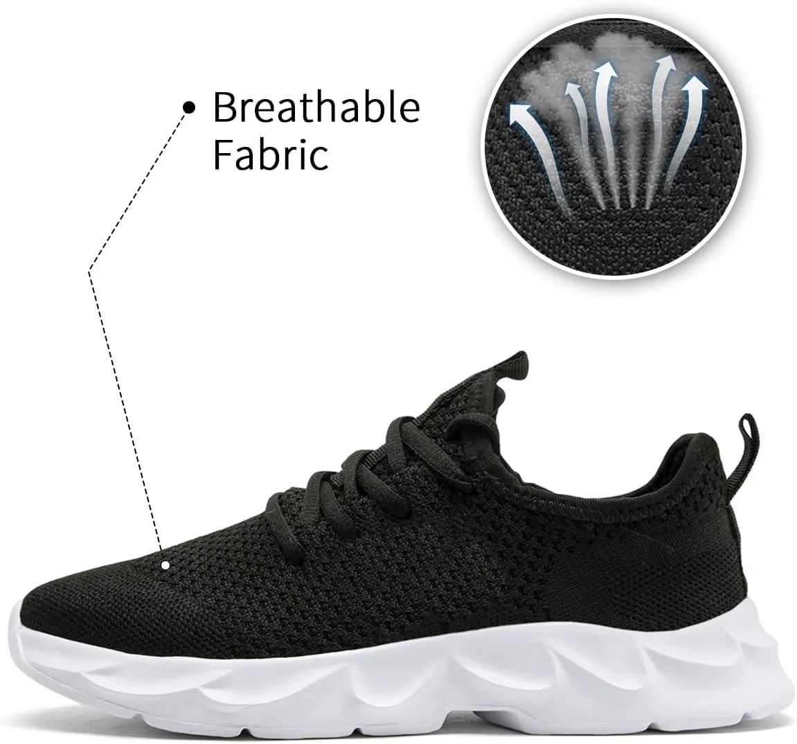 Mens Walking Shoes Slip On Tennis Non Slip Sneakers Outdoor Running Sports Trainers Athletic Sneaker Road Casual Workout Lightweight Shoes