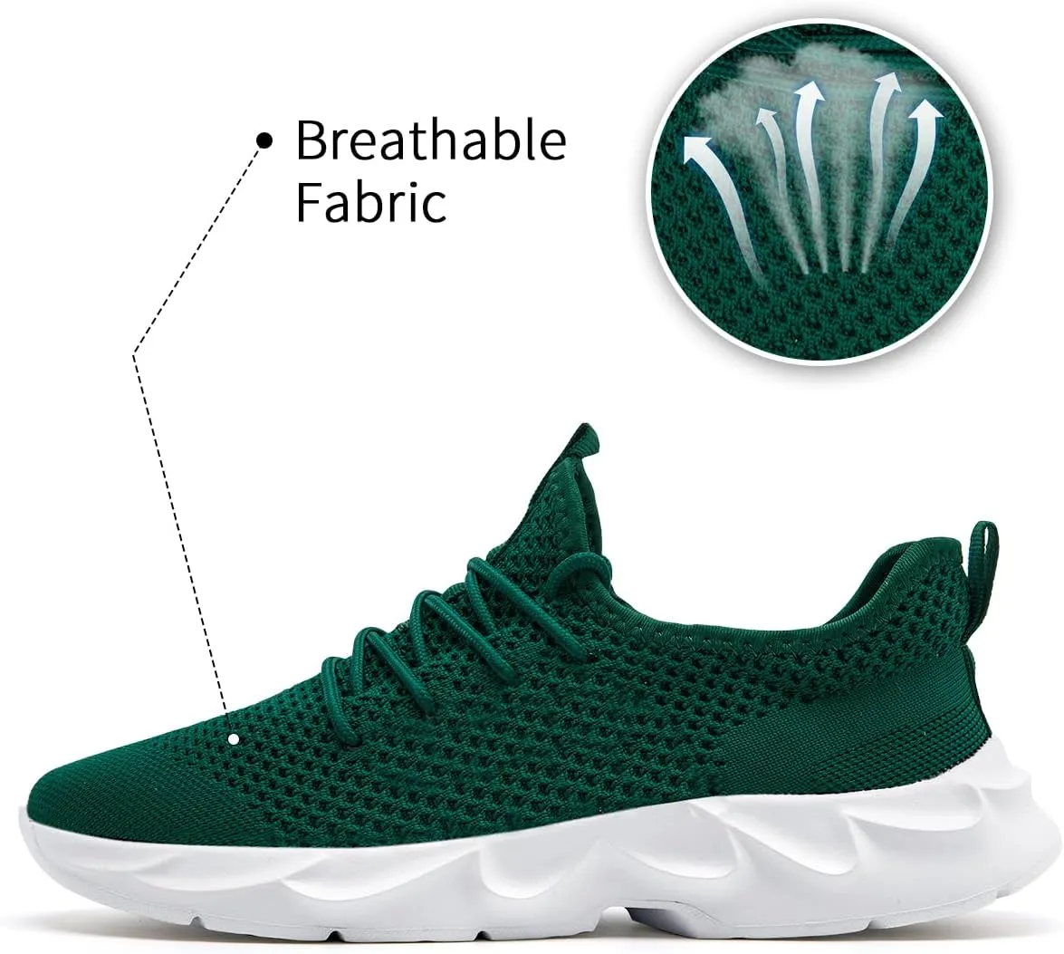 Mens Walking Shoes Slip On Tennis Non Slip Sneakers Outdoor Running Sports Trainers Athletic Sneaker Road Casual Workout Lightweight Shoes