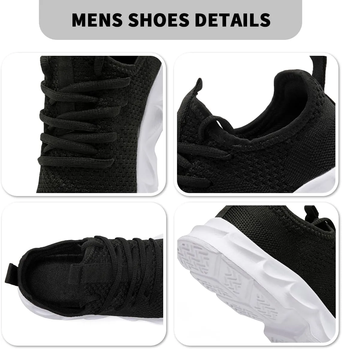 Mens Walking Shoes Slip On Tennis Non Slip Sneakers Outdoor Running Sports Trainers Athletic Sneaker Road Casual Workout Lightweight Shoes