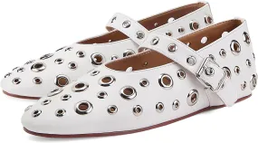 Mesh Ballet Flats for Women Buckle Strap Ballerina Flats Comfy Casual Daily Dress Perforated Mary Jane Flats