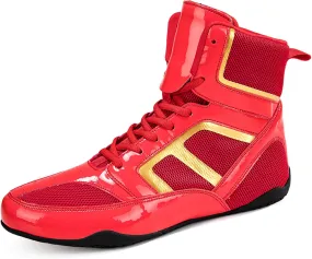 ONAIC Wrestling Shoes for Mens Unisex Rubber Sole Boxing Boots Combat Training Shoes Breathable Training Shoes
