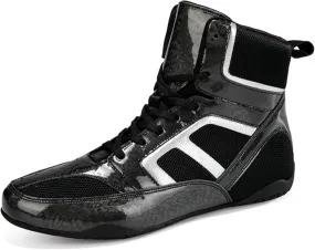 ONAIC Wrestling Shoes for Mens Unisex Rubber Sole Boxing Boots Combat Training Shoes Breathable Training Shoes