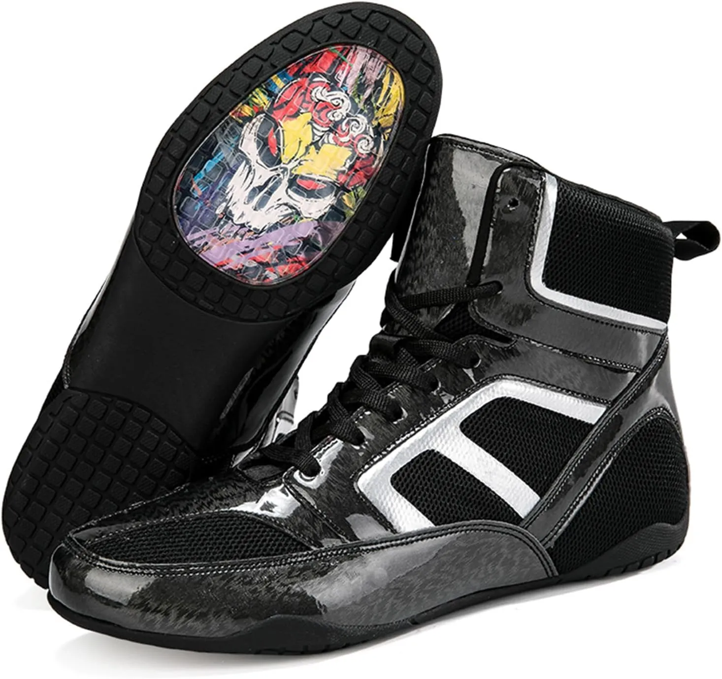 ONAIC Wrestling Shoes for Mens Unisex Rubber Sole Boxing Boots Combat Training Shoes Breathable Training Shoes