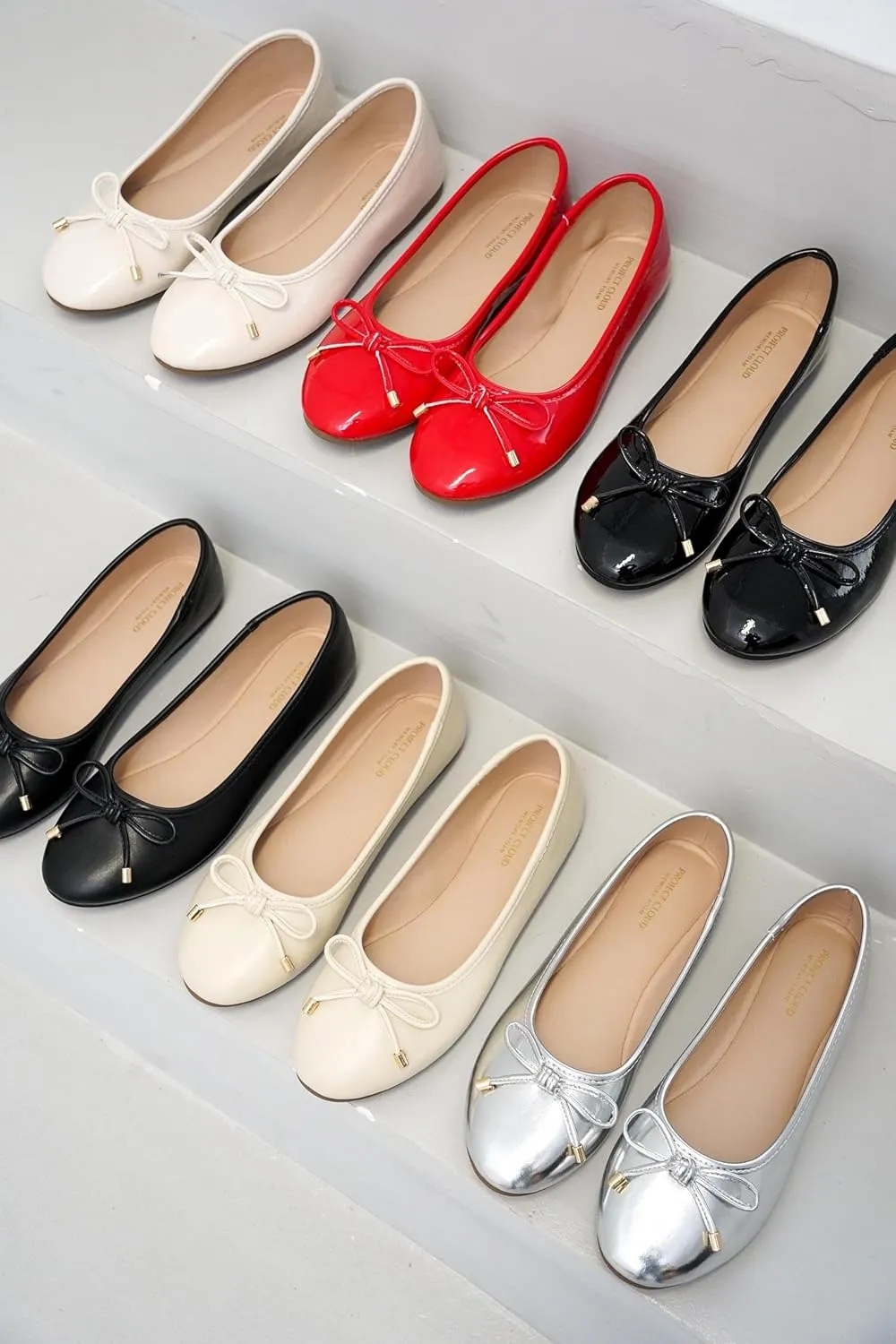Project Cloud Ballet Flats for Women - Lightweight & Stylish Mesh Ballet Flats for Women Footwear - Non-Slip Mary Jane Shoes with Memory Foam - Casual Footwear for All-Day Comfort (Amity)