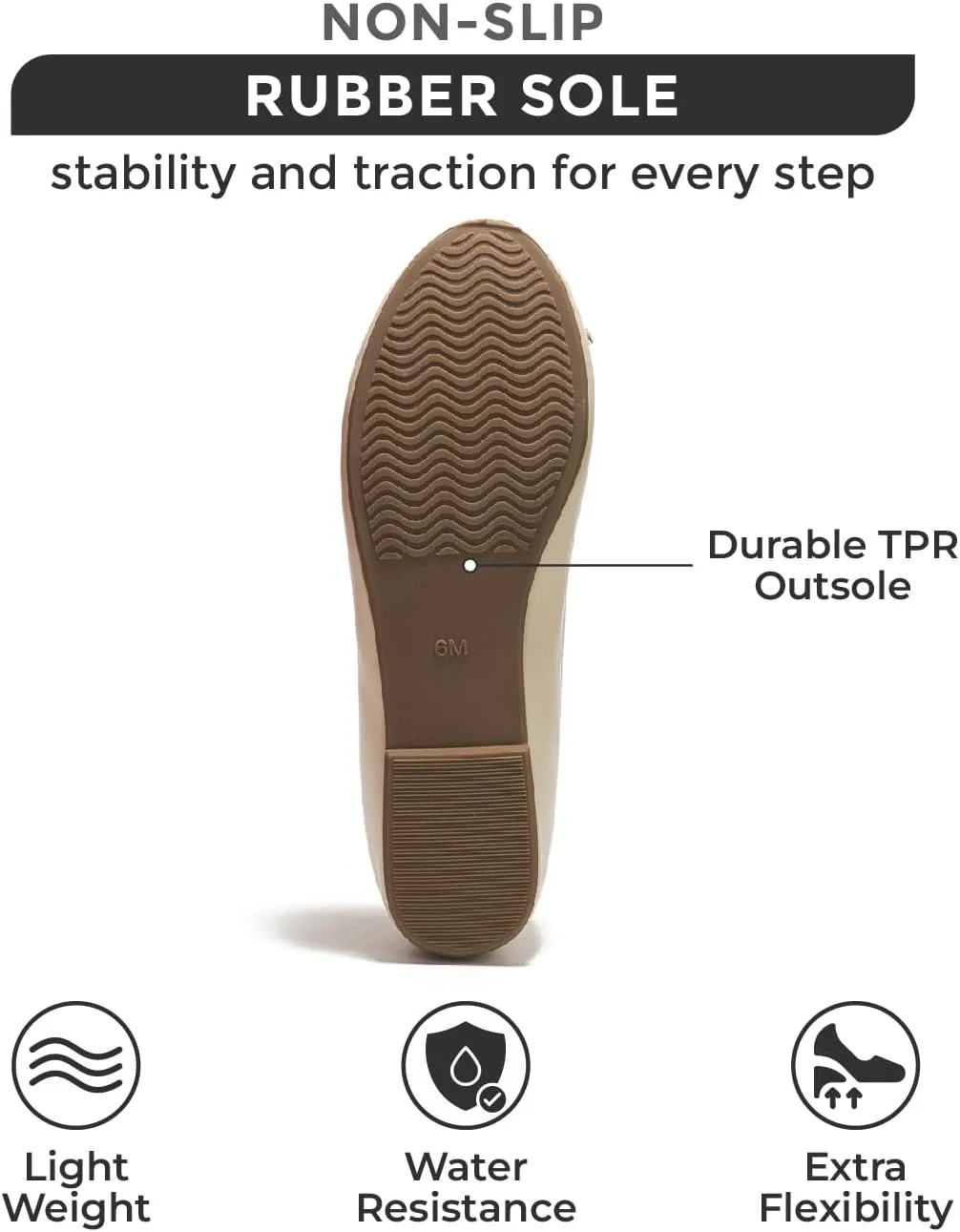 Project Cloud Ballet Flats for Women - Lightweight & Stylish Mesh Ballet Flats for Women Footwear - Non-Slip Mary Jane Shoes with Memory Foam - Casual Footwear for All-Day Comfort (Amity)
