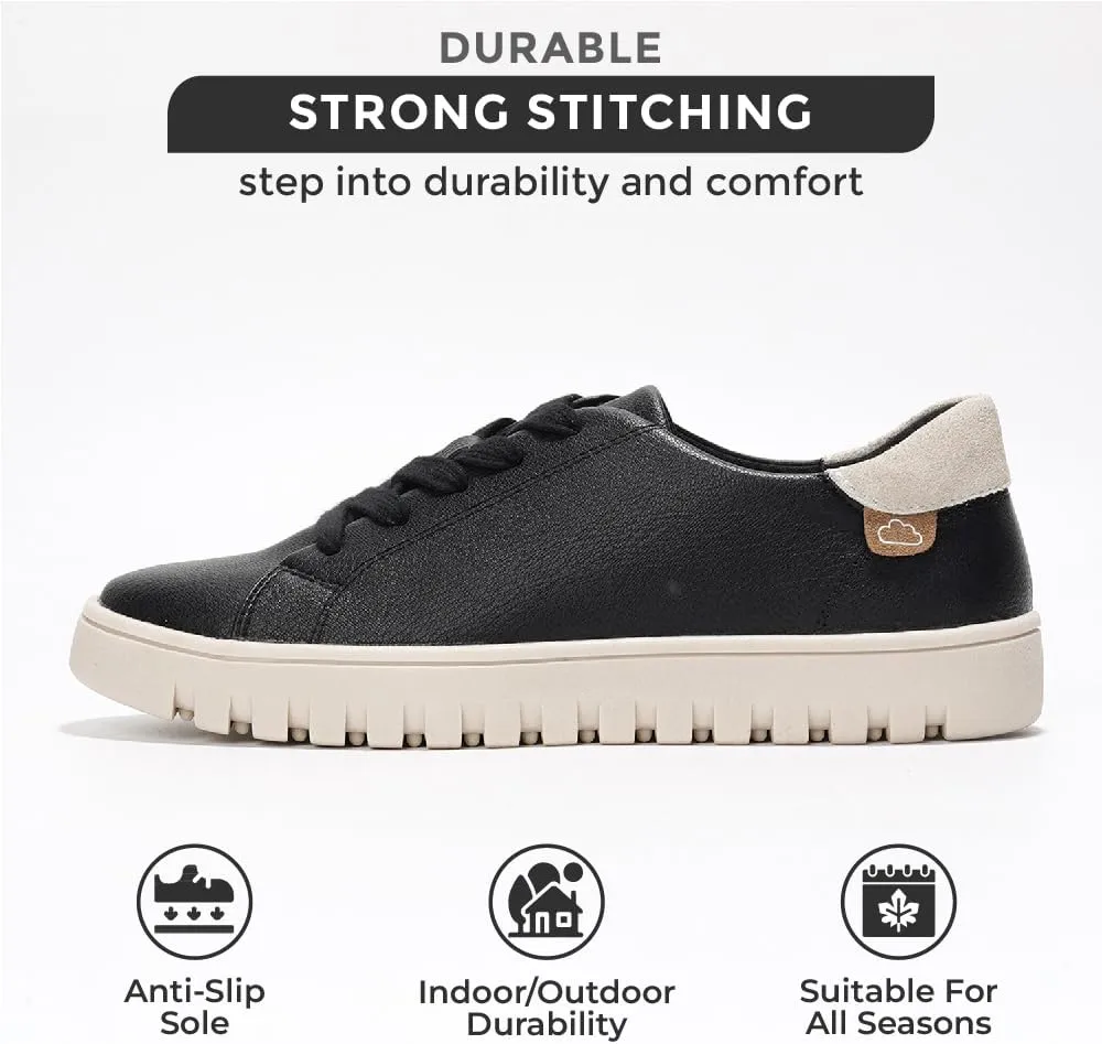 Project Cloud Tennis Shoes Womens Sneakers - Memory Foam Non Slip Fashion Ladies Shoes for Women Footwear - Lightweight Lace Up Comfortable Platform Sneakers (Paisley)