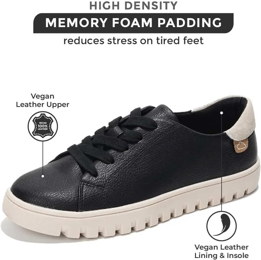 Project Cloud Tennis Shoes Womens Sneakers - Memory Foam Non Slip Fashion Ladies Shoes for Women Footwear - Lightweight Lace Up Comfortable Platform Sneakers (Paisley)
