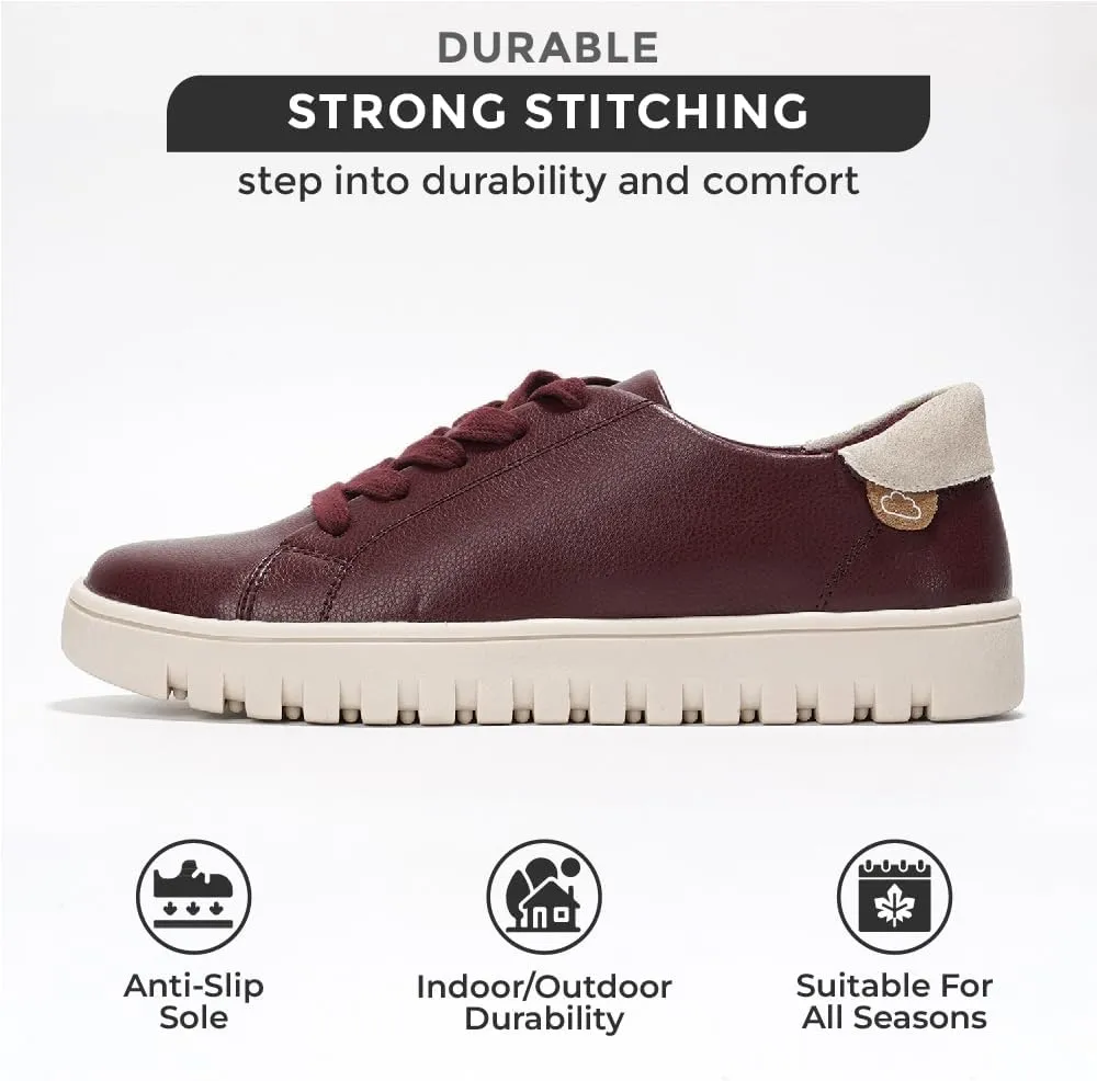 Project Cloud Tennis Shoes Womens Sneakers - Memory Foam Non Slip Fashion Ladies Shoes for Women Footwear - Lightweight Lace Up Comfortable Platform Sneakers (Paisley)