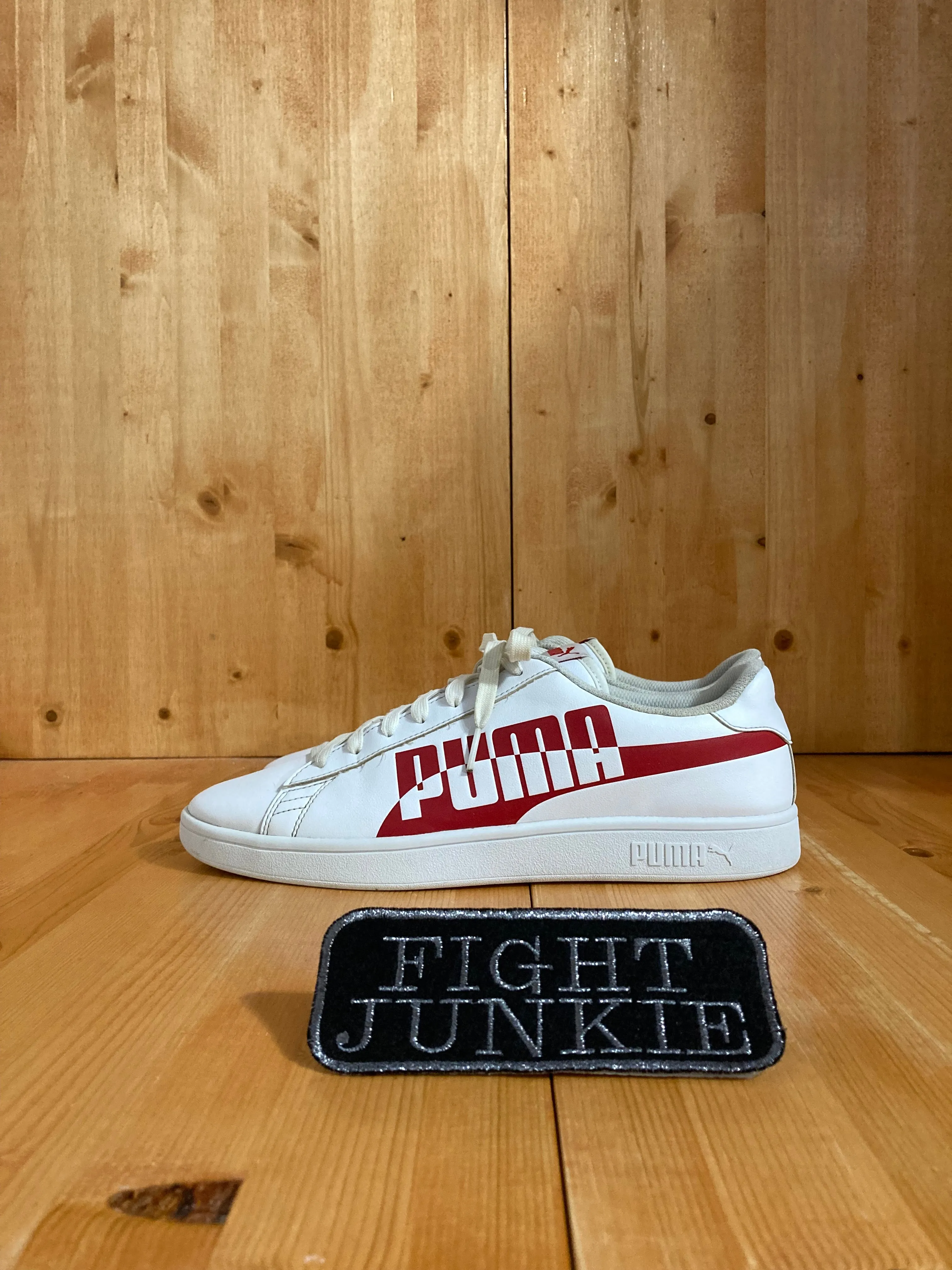 PUMA SMASH V2 Men Size 10.5 Leather Shoes Sneakers White 371135-03