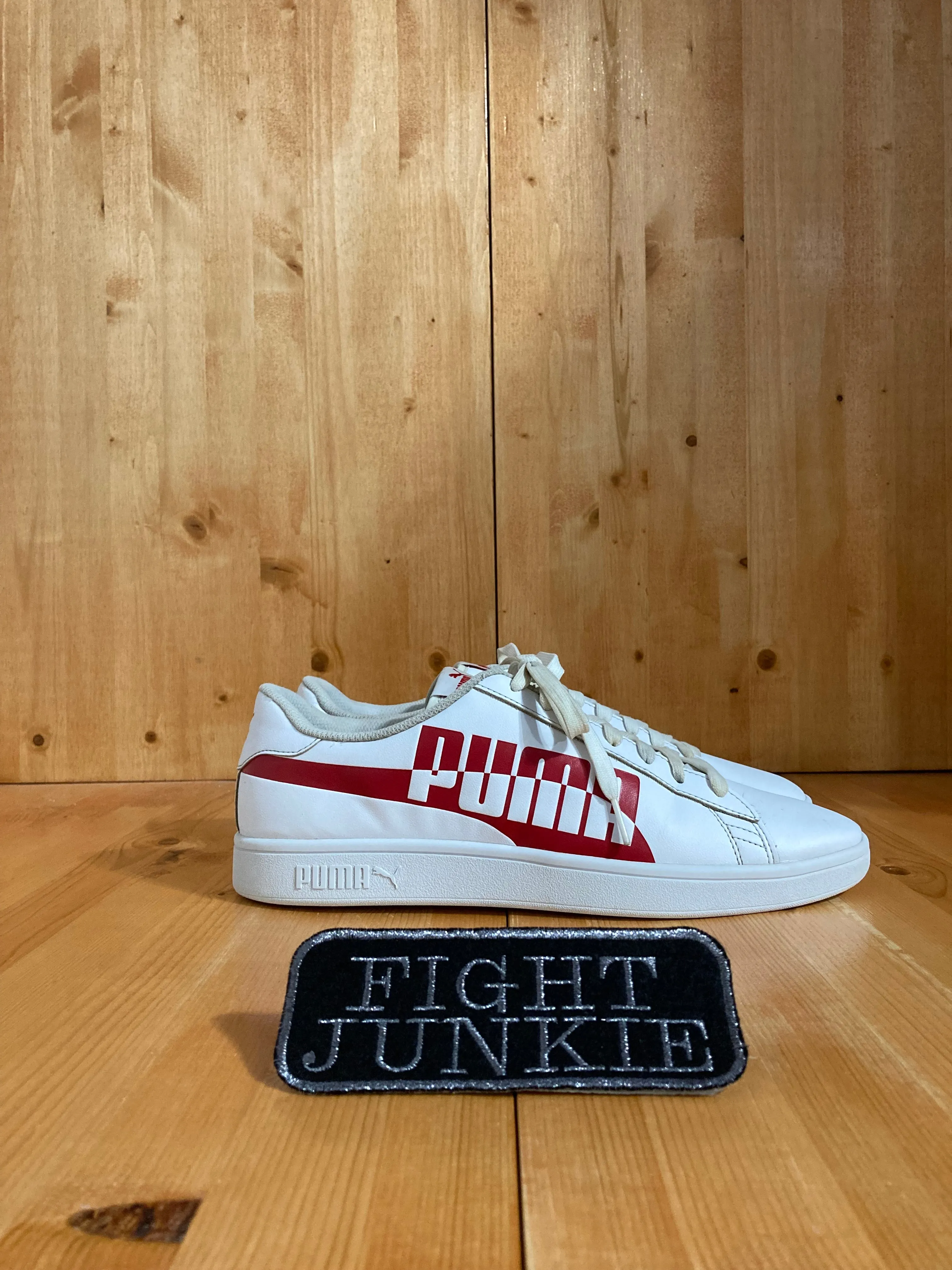 PUMA SMASH V2 Men Size 10.5 Leather Shoes Sneakers White 371135-03
