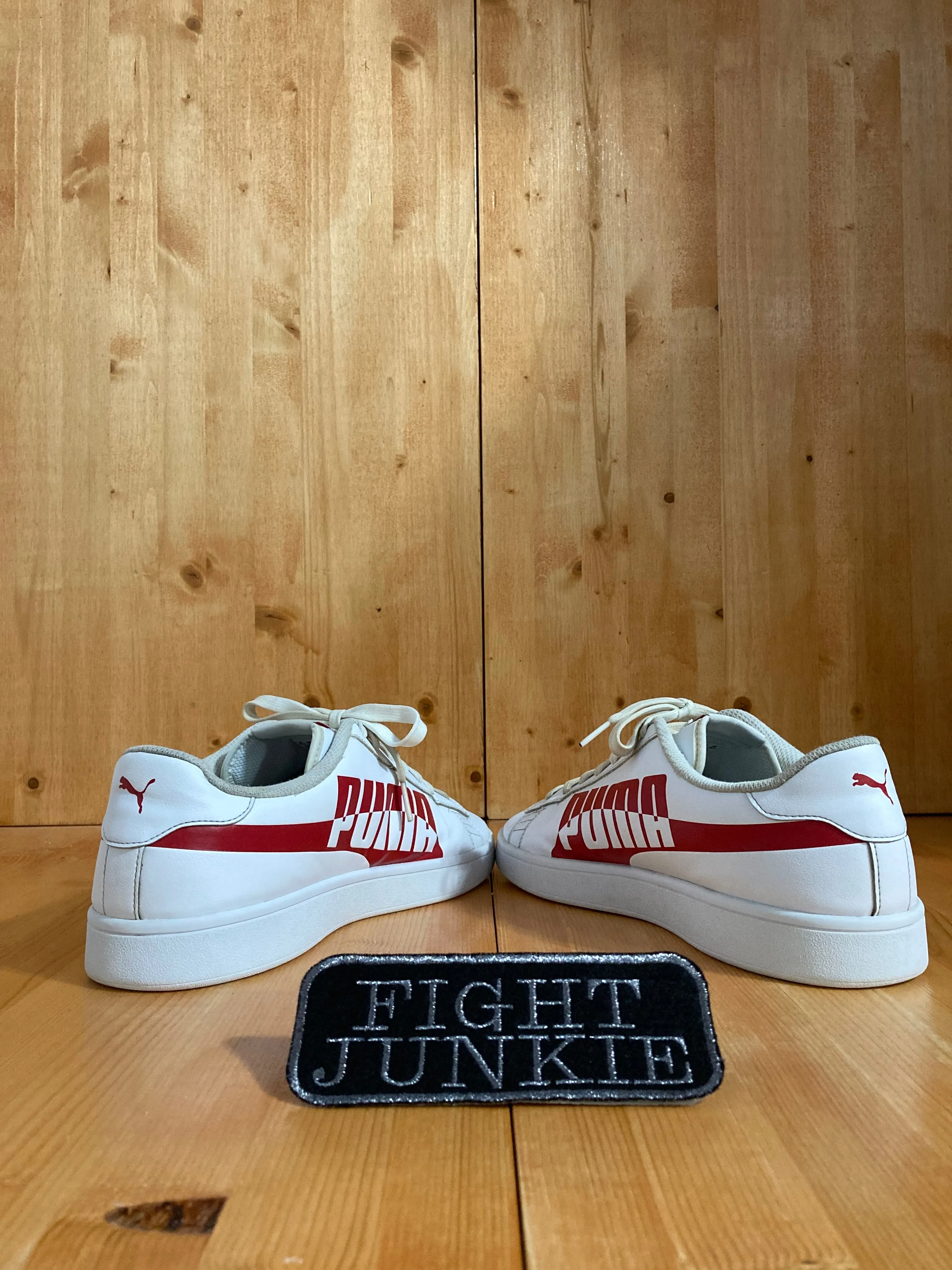 PUMA SMASH V2 Men Size 10.5 Leather Shoes Sneakers White 371135-03