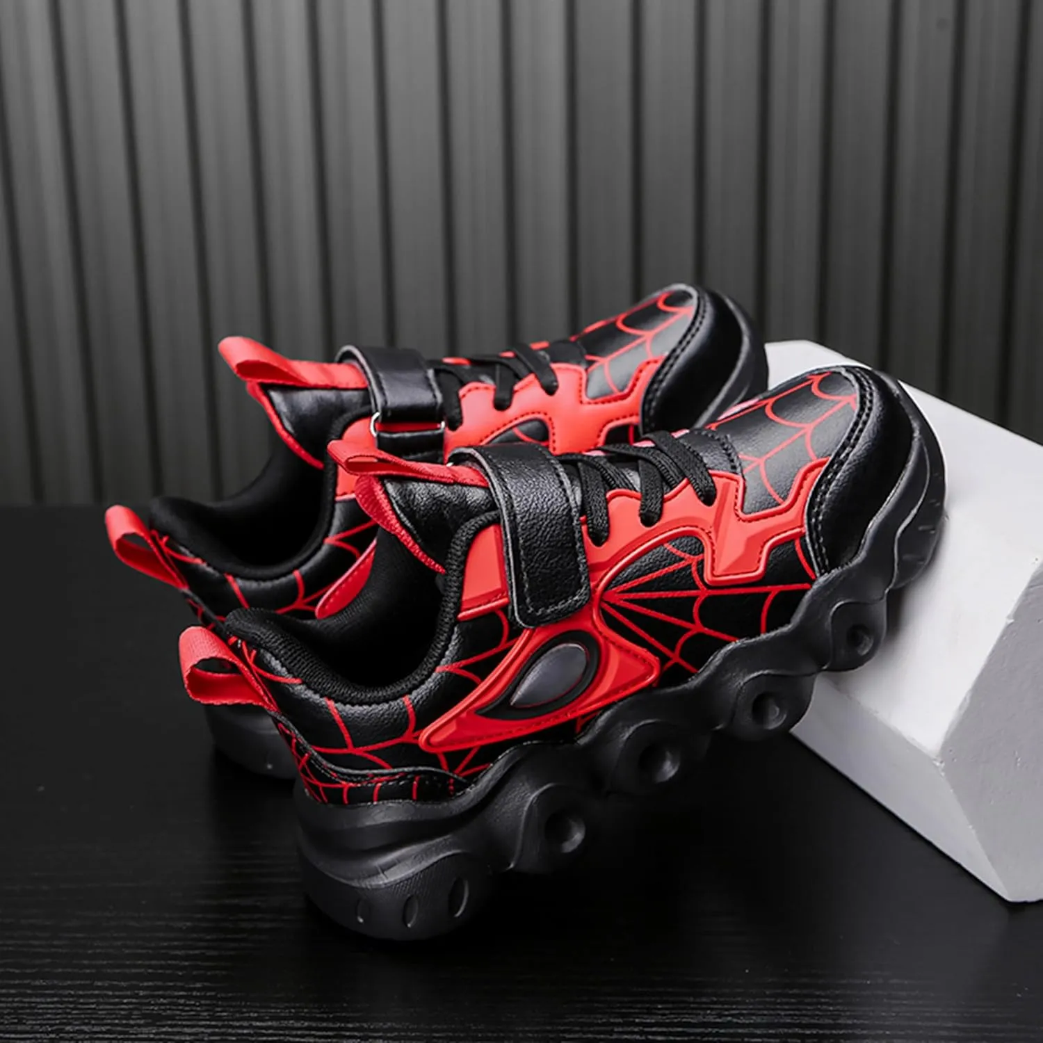 Spider Kid Sneakers Athletic Running Lightweight Stylish Shoes for Boys Girls Halloween Christmas New Year Party