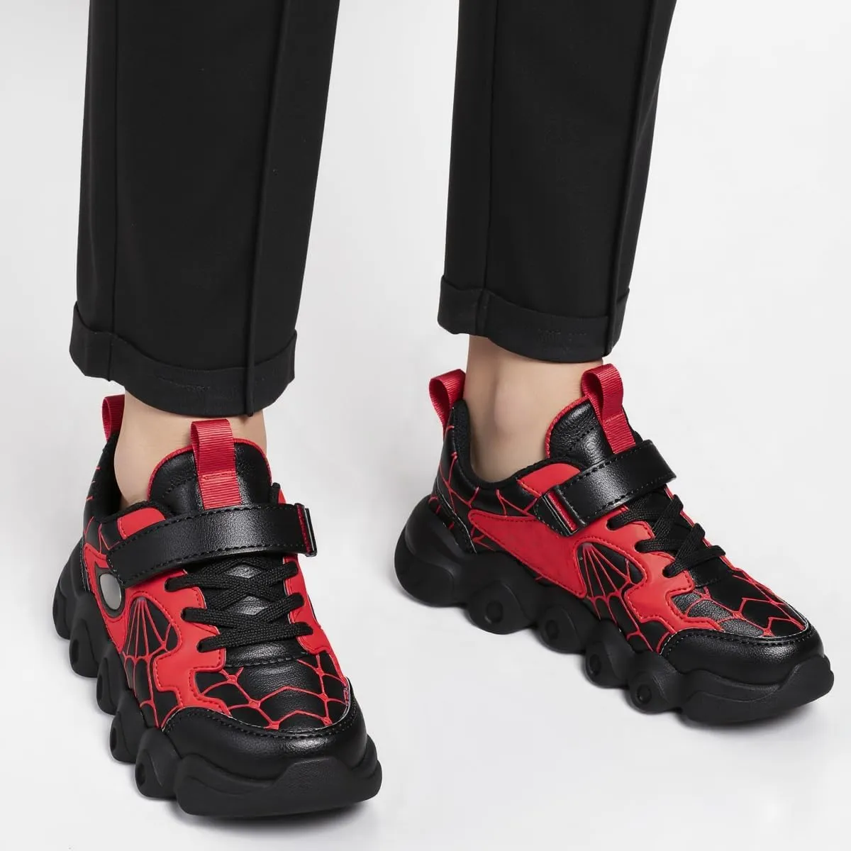 Spider Kid Sneakers Athletic Running Lightweight Stylish Shoes for Boys Girls Halloween Christmas New Year Party