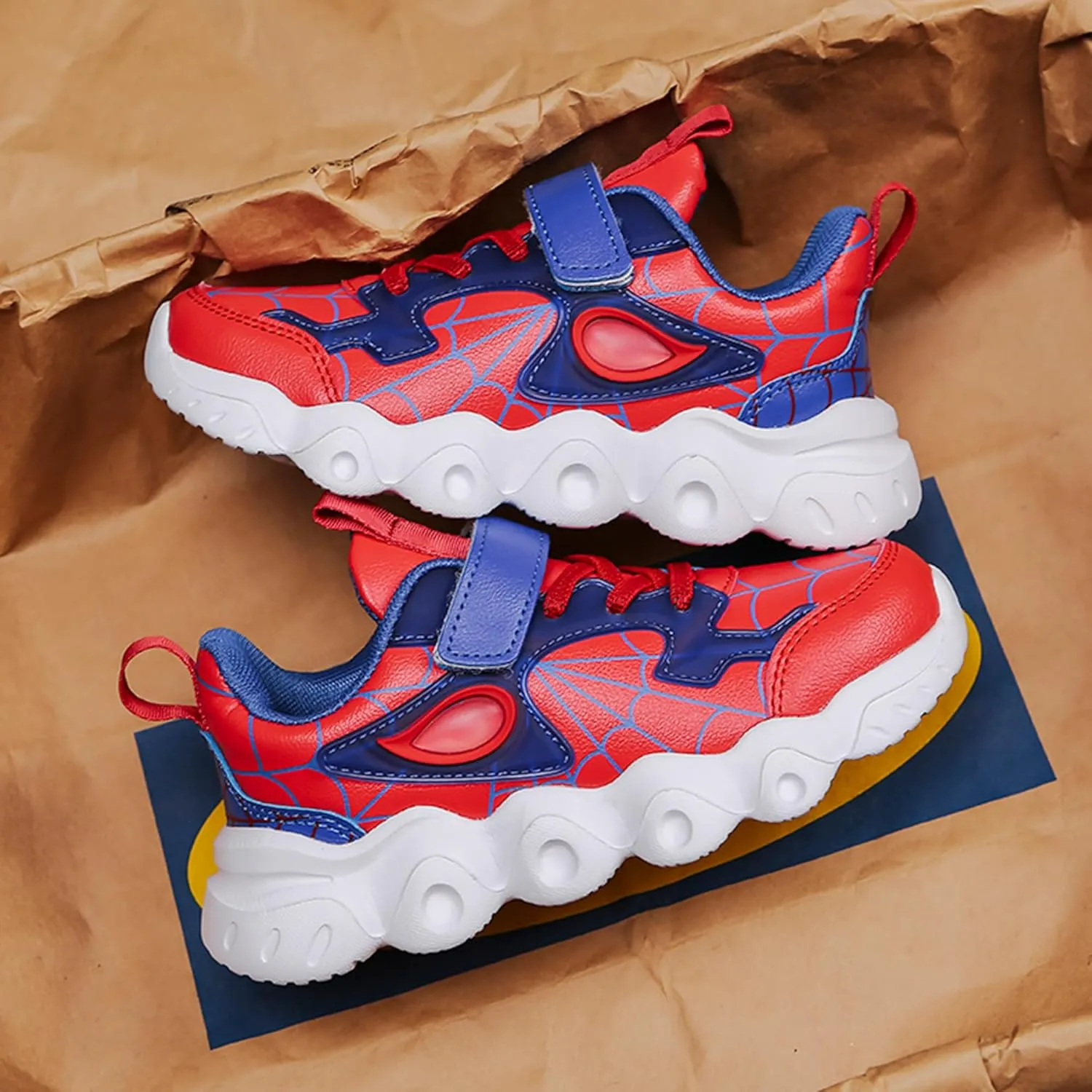 Spider Kid Sneakers Athletic Running Lightweight Stylish Shoes for Boys Girls Halloween Christmas New Year Party