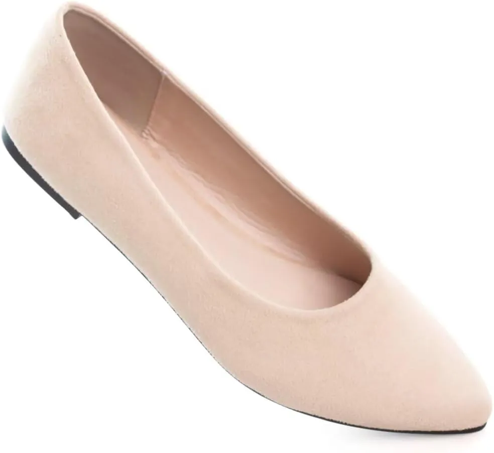 Stunner Women's Flats Fashion Pointed Toe Flats Comfortable Ballet Flats Solid Casual Slip On Flats