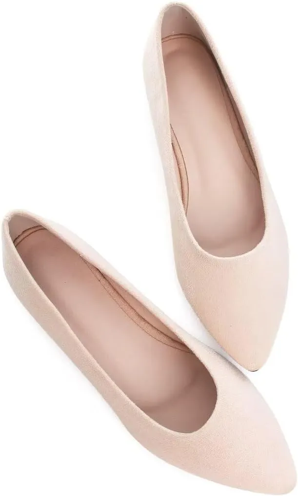 Stunner Women's Flats Fashion Pointed Toe Flats Comfortable Ballet Flats Solid Casual Slip On Flats
