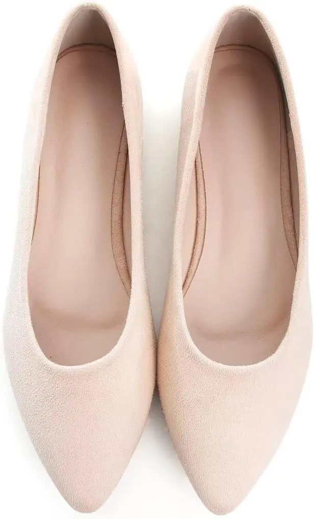 Stunner Women's Flats Fashion Pointed Toe Flats Comfortable Ballet Flats Solid Casual Slip On Flats