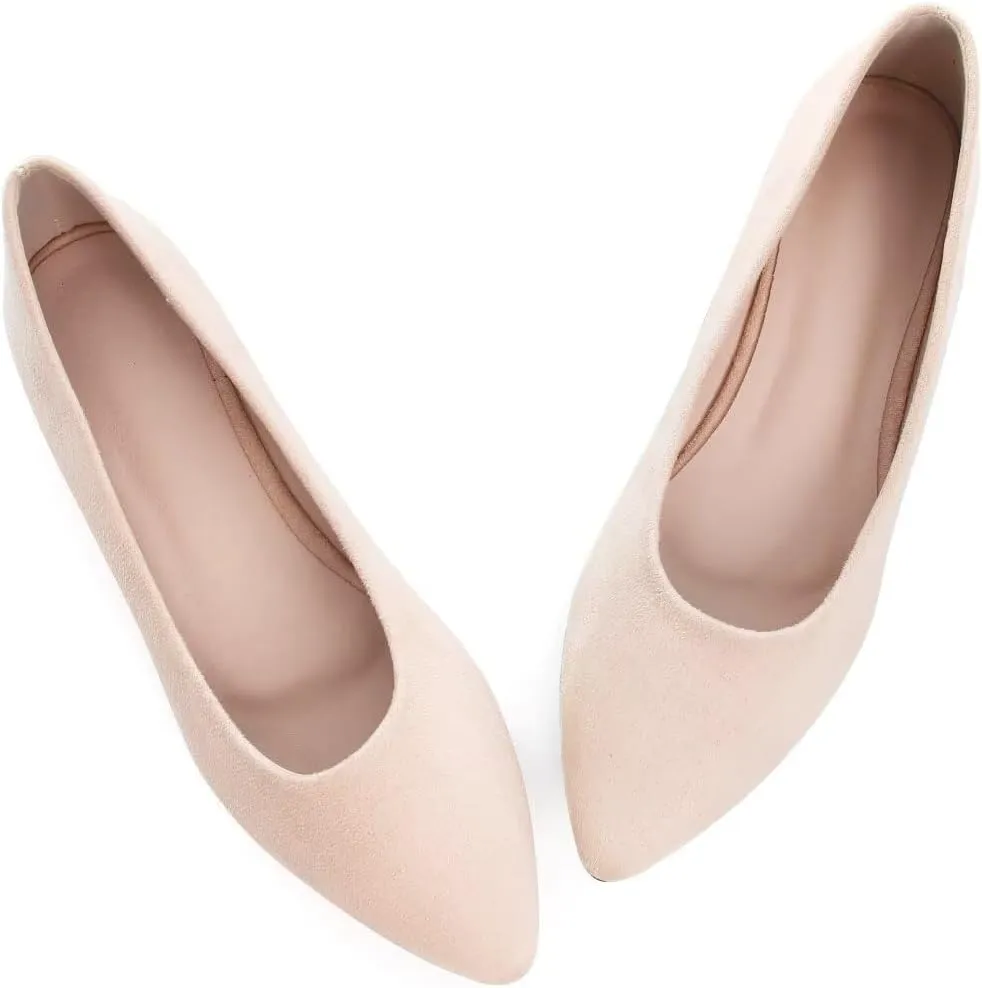 Stunner Women's Flats Fashion Pointed Toe Flats Comfortable Ballet Flats Solid Casual Slip On Flats