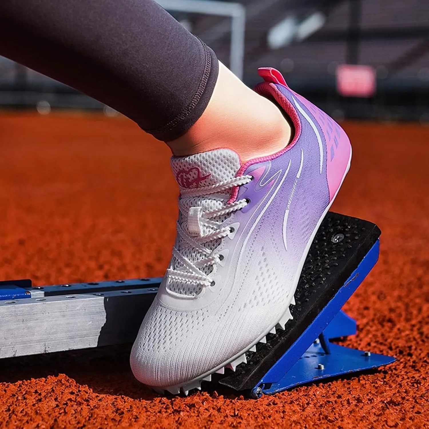 Track and Field Nail Shoes for Women 8 Spikes Training Competition Athletics Sprint Spikes Shoes Youth Professional Training Racing Running Sneakers