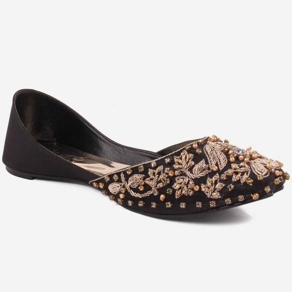 Women "ABBIE" Embroidered Slip On Khussa