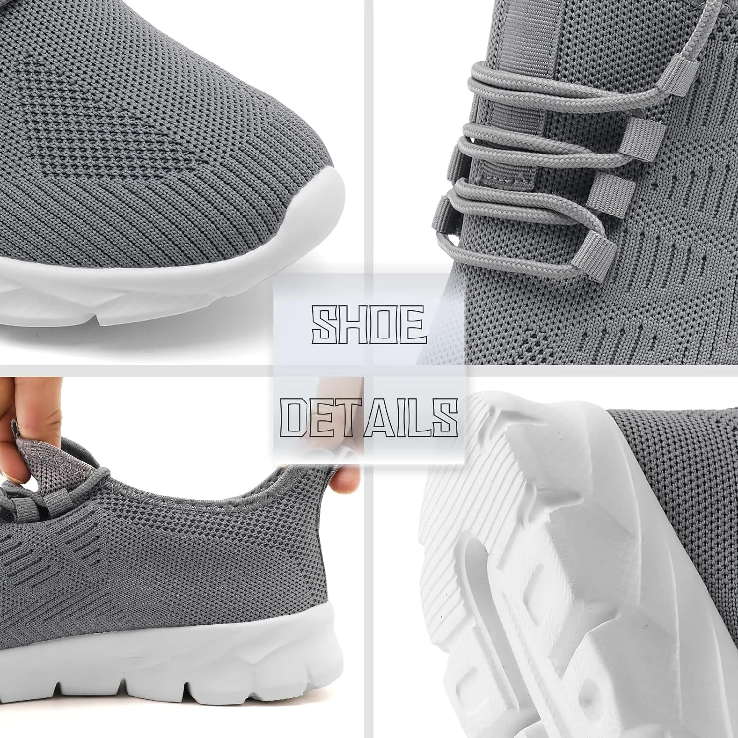 Womens Running Shoes Tennis Slip on Sneakers Breathable Athletic Lightweight Gym Sports Workout Walking Shoes