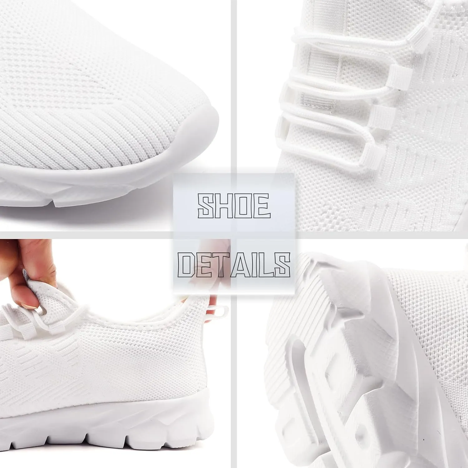 Womens Running Shoes Tennis Slip on Sneakers Breathable Athletic Lightweight Gym Sports Workout Walking Shoes