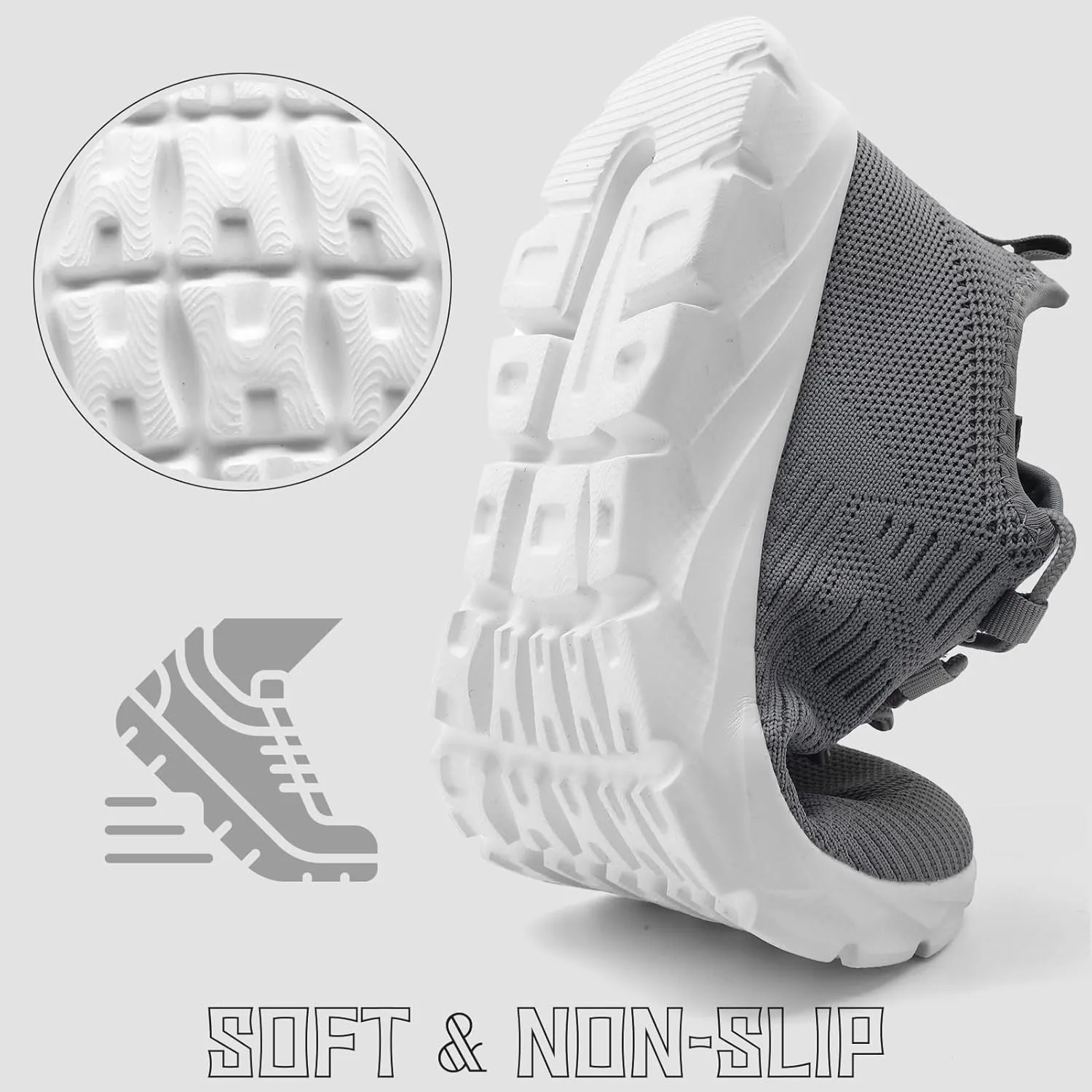 Womens Running Shoes Tennis Slip on Sneakers Breathable Athletic Lightweight Gym Sports Workout Walking Shoes