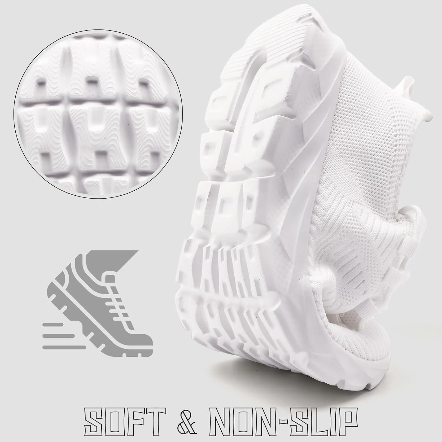 Womens Running Shoes Tennis Slip on Sneakers Breathable Athletic Lightweight Gym Sports Workout Walking Shoes