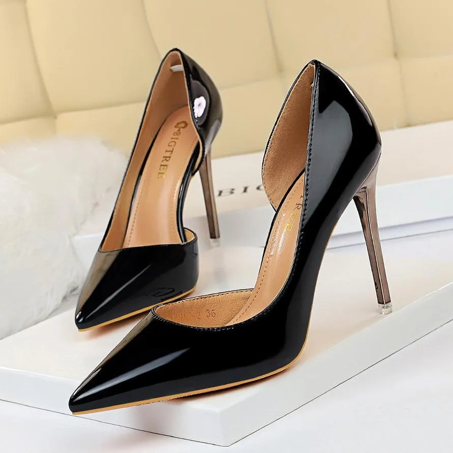 Women's sexy mirror stiletto pumps for wedding party